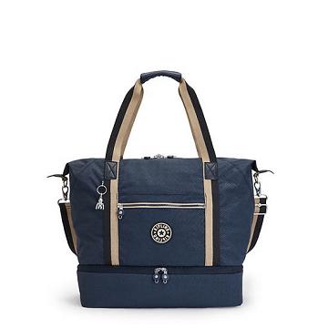 Kipling Art M Weekender Printed Tote Bags Endless Blue Embossed | AU 1440FD